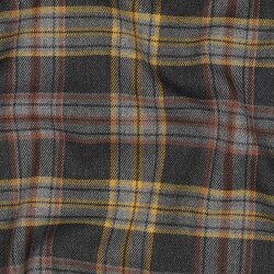 Gabardine Schottenkaro Stretch - grau/ocker/rost