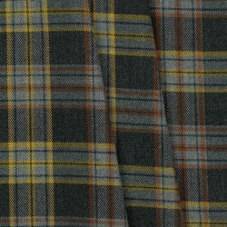 Gabardine Schottenkaro Stretch - grau/ocker/rost