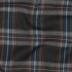 Gabardine Schottenkaro Stretch - grau/hellblau/weiss