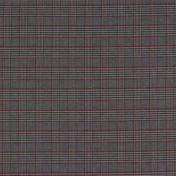 Gabardine Schottenkaro Stretch - schwarz/rot/weiss