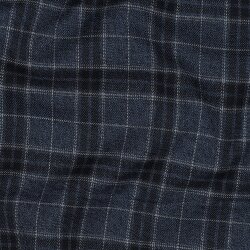 Gabardine Schottenkaro Stretch - jeansblau/dunkelblau/grau