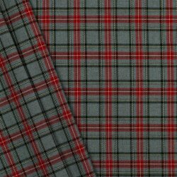 Gabardine Schottenkaro Stretch - grau