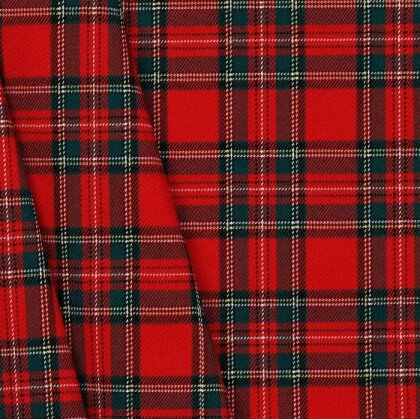 Gabardine Schottenkaro Stretch - rot