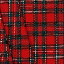 Gabardine Schottenkaro Stretch - rot