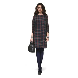 Gabardine Schottenkaro Stretch - dunkelblau