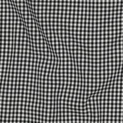 Baumwollpopeline 2,7mm Vichykaro - schwarz