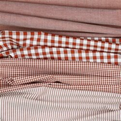 Baumwollpopeline 2,7mm Vichykaro - terrakotta