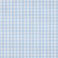 Baumwollpopeline garngefärbt - Vichy Karo 10mm *Vera* - hellblau