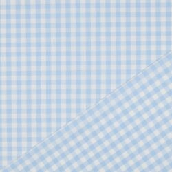 Baumwollpopeline garngefärbt - Vichy Karo 10mm *Vera* - hellblau