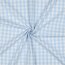Baumwollpopeline garngefärbt - Vichy Karo 10mm *Vera* - hellblau