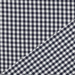 Baumwollpopeline garngefärbt - Vichy Karo 10mm *Vera* - dunkelblau