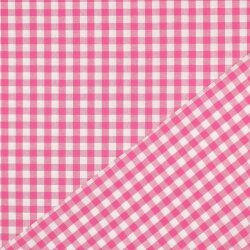 Baumwollpopeline Vichy Karo - fuchsia