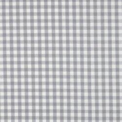 Baumwollpopeline garngefärbt - Vichy Karo 10mm *Vera* - grau