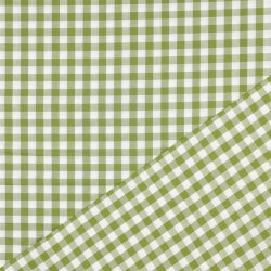 Baumwollpopeline garngefärbt - Vichy Karo 10mm *Vera* - flaschengrün