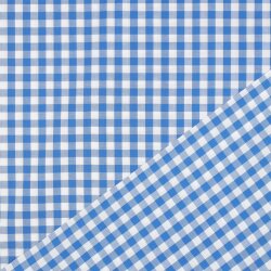 Baumwollpopeline garngefärbt - Vichy Karo 10mm *Vera* - Himmel