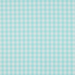 Baumwollpopeline garngefärbt - Vichy Karo 10mm *Vera* - azurblau