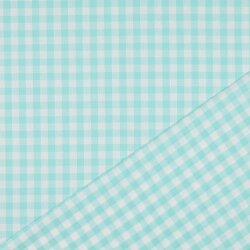 Baumwollpopeline garngefärbt - Vichy Karo 10mm *Vera* - azurblau