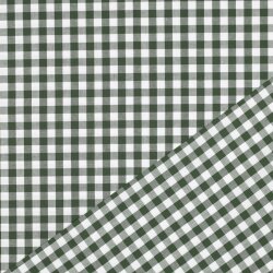 Baumwollpopeline garngefärbt - Vichy Karo 10mm *Vera* - dunkelgrün