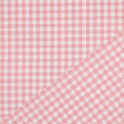 Baumwollpopeline garngefärbt - Vichy Karo 10mm *Vera* - altrosa