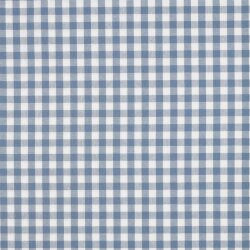Baumwollpopeline garngefärbt - Vichy Karo 10mm *Vera* - blau