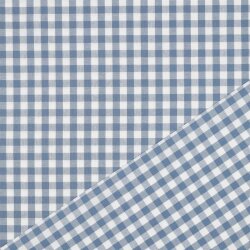 Baumwollpopeline garngefärbt - Vichy Karo 10mm *Vera* - blau