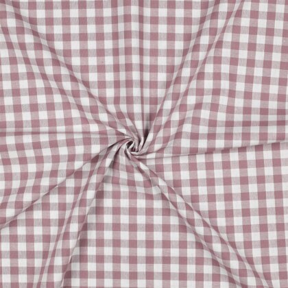 Baumwollpopeline garngefärbt - Vichy Karo 10mm *Vera* - malve