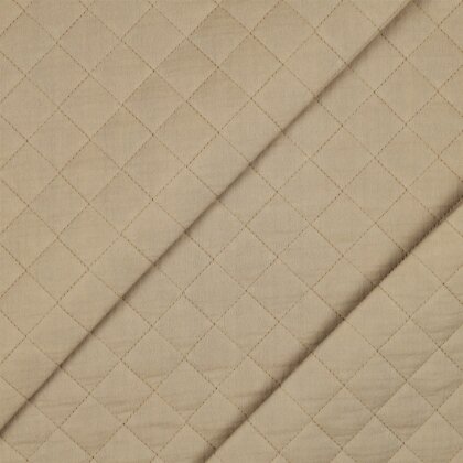 Musselin Gesteppt Uni - beige