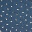 Jeansstoff goldene Schmetterlinge - jeansblau