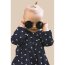 Jeansstoff goldene Schmetterlinge - jeansblau