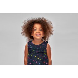 Jeansstoff buntes Einhorn - jeansblau