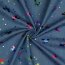 Jeansstoff buntes Einhorn - jeansblau