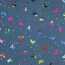 Jeansstoff buntes Einhorn - jeansblau