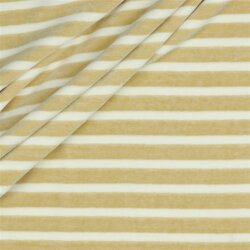 Nickistoff Streifen - sand/creme