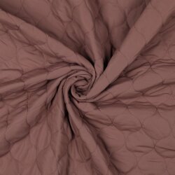 Steppstoff wattiert Doppelseitig Tropfen - altbeere