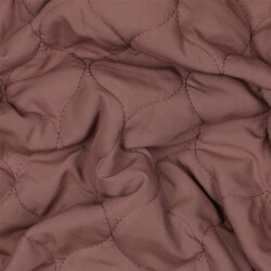 Steppstoff wattiert Doppelseitig Tropfen - altbeere