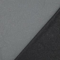 Glitzertüll Royal - schwarz/silber