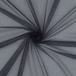 Glitzertüll Royal - dunkelblau/silber