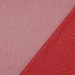 Glitzertüll Royal - rot/silber