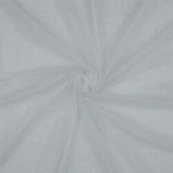 Glitzertüll Royal - weiss/silber