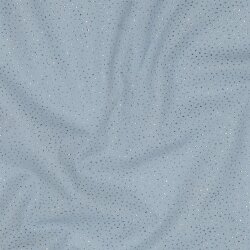Glitzertüll Royal - jeansblau/silber