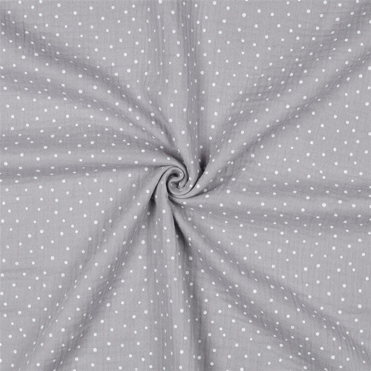 Musselin kleine Punkte grau 8,99 €