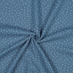 Musselin kleine Punkte - blau