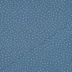 Musselin kleine Punkte - blau