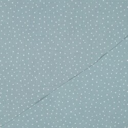 Musselin kleine Punkte - wasserblau