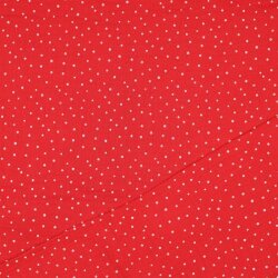 Musselin kleine Punkte - rot