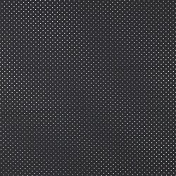 Baumwollpopeline 2mm Punkte - schwarz