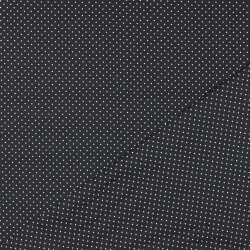 Baumwollpopeline 2mm Punkte - schwarz