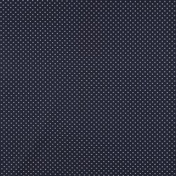 Baumwollpopeline 2mm Punkte - dunkelblau