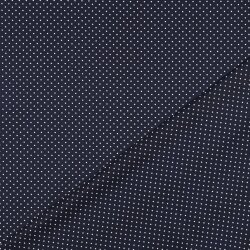 Baumwollpopeline 2mm Punkte - dunkelblau