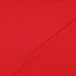 Baumwollpopeline 2mm Punkte - rot